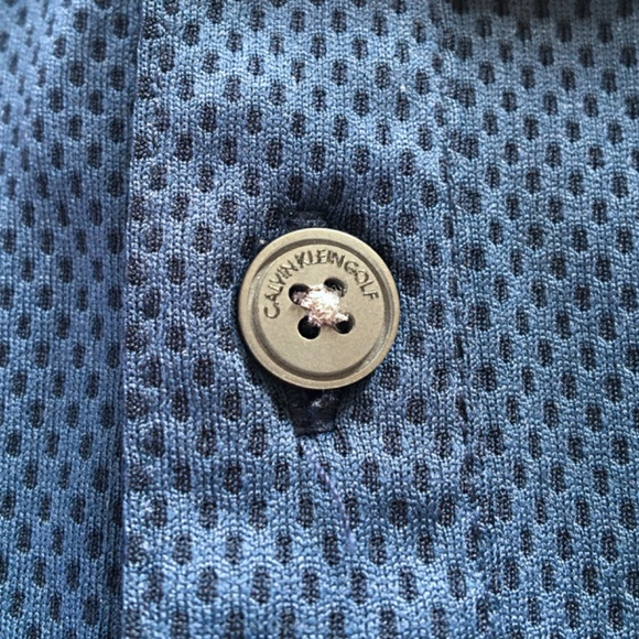 Calvin Klein Men’s Golf/Polo Shirt – Size: L/G – Two-tone Blue - Picture 5 of 6